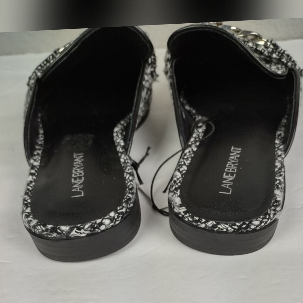 Lane Bryant Dream Cloud Boucle & Chain Slip-On Mule Size 11 W - Picture 11 of 12